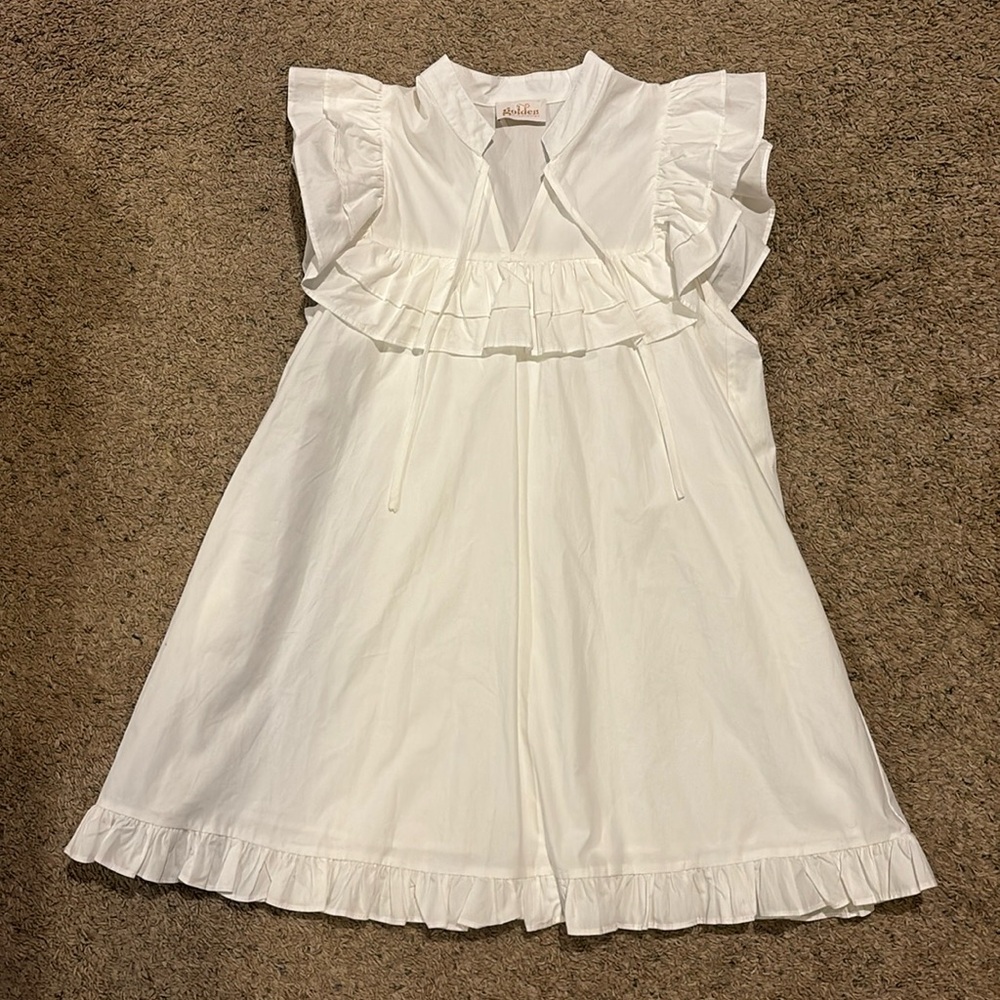 Boutique brand “Golden” white dress size Small